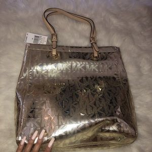 Michael Kors Gold Metalic Tote